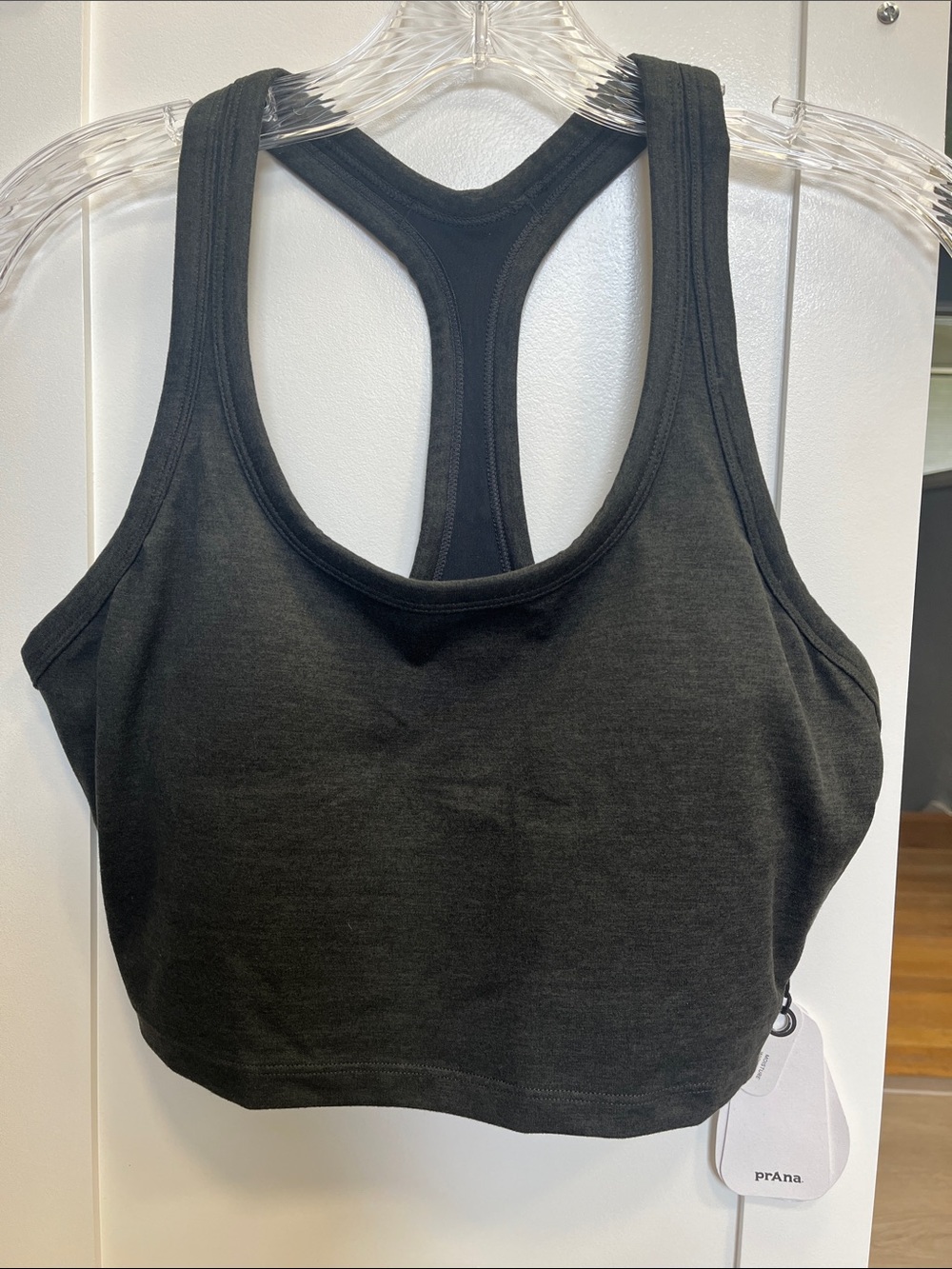Prana Black Racerback Sports Bralette UPF 50+